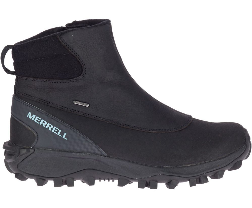 Merrell Boots Black - Thermo Kiruna Mid Zip Waterproof - Womens 37QELBCGK